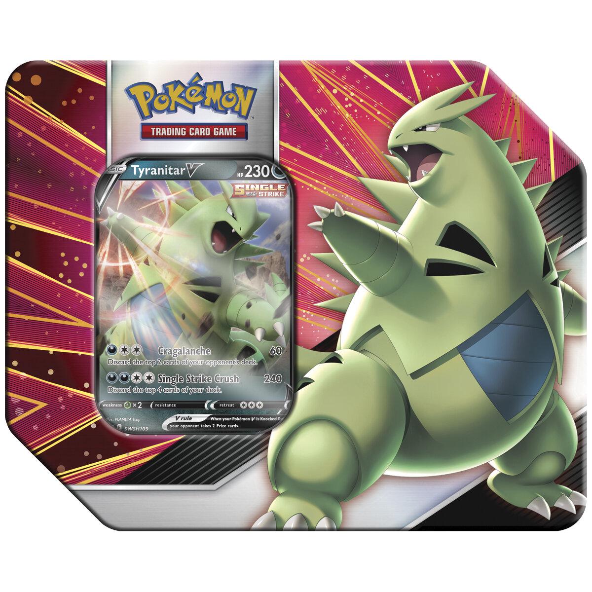 Pokemon TCG V-Tins 4 Pack Tyrannitar