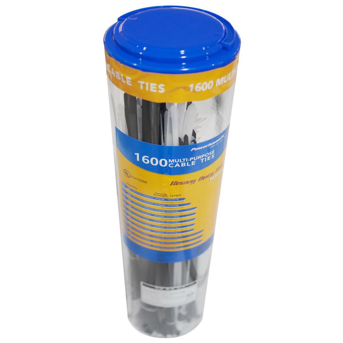 Powerhouse PC Heavy Duty Multi-Purpose Cable Tie 1600 Pieces