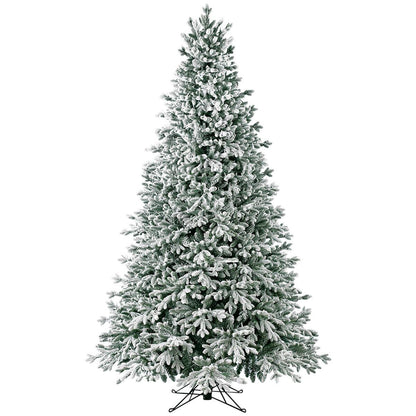 Pre-Lit Aspen Flocked Glitter Christmas Tree 2.2M