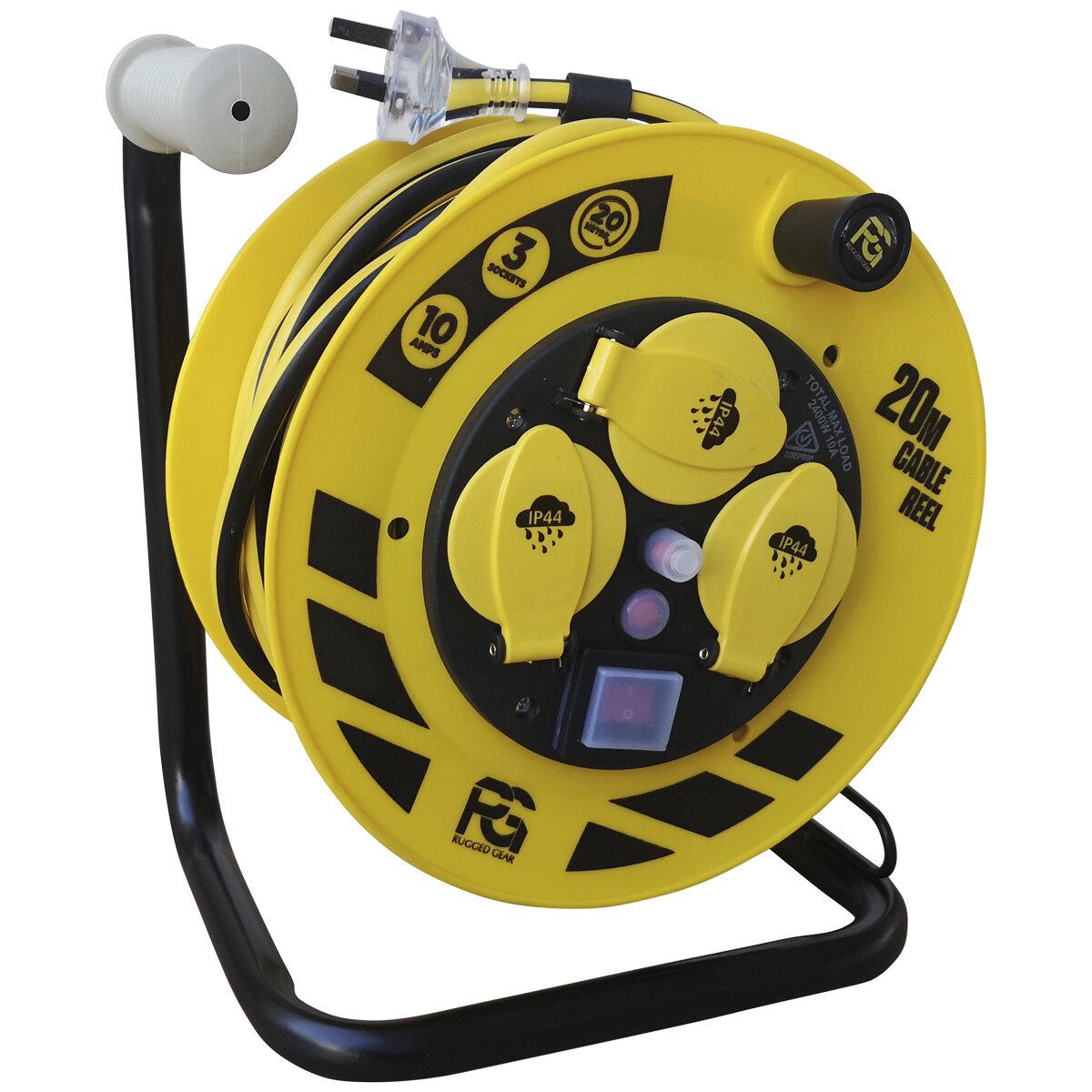 Proglo Heavy Duty Cable Reel 20M Yellow/Black