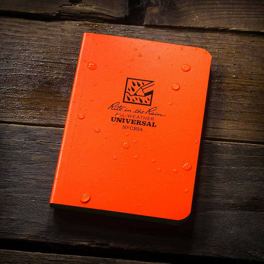 RITE IN THE RAIN Bound Soft Cover 3.125 X 5 Field Flex Book - Universal - Blaze Orange XROR54