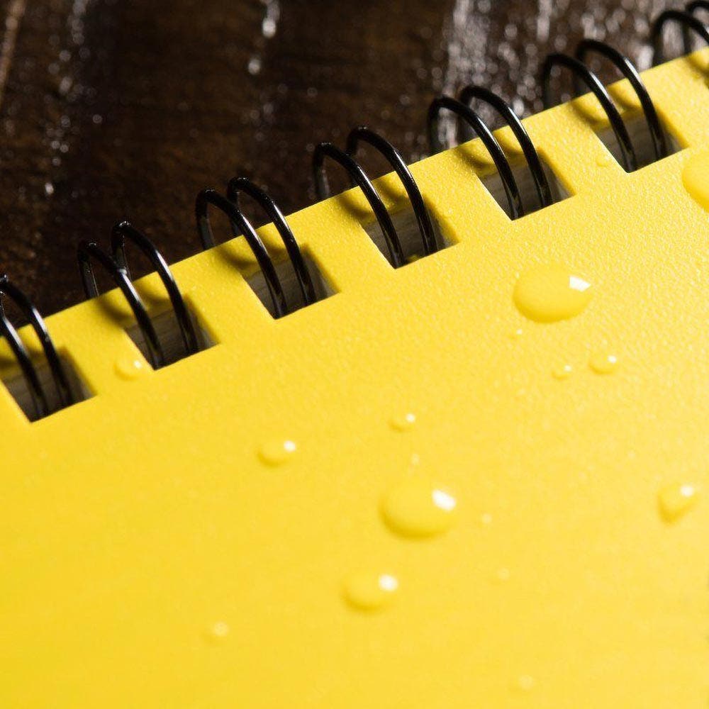 RITE IN THE RAIN Top Spiral 3 x 5 Polydura Notebook - Universal - Yellow XR135
