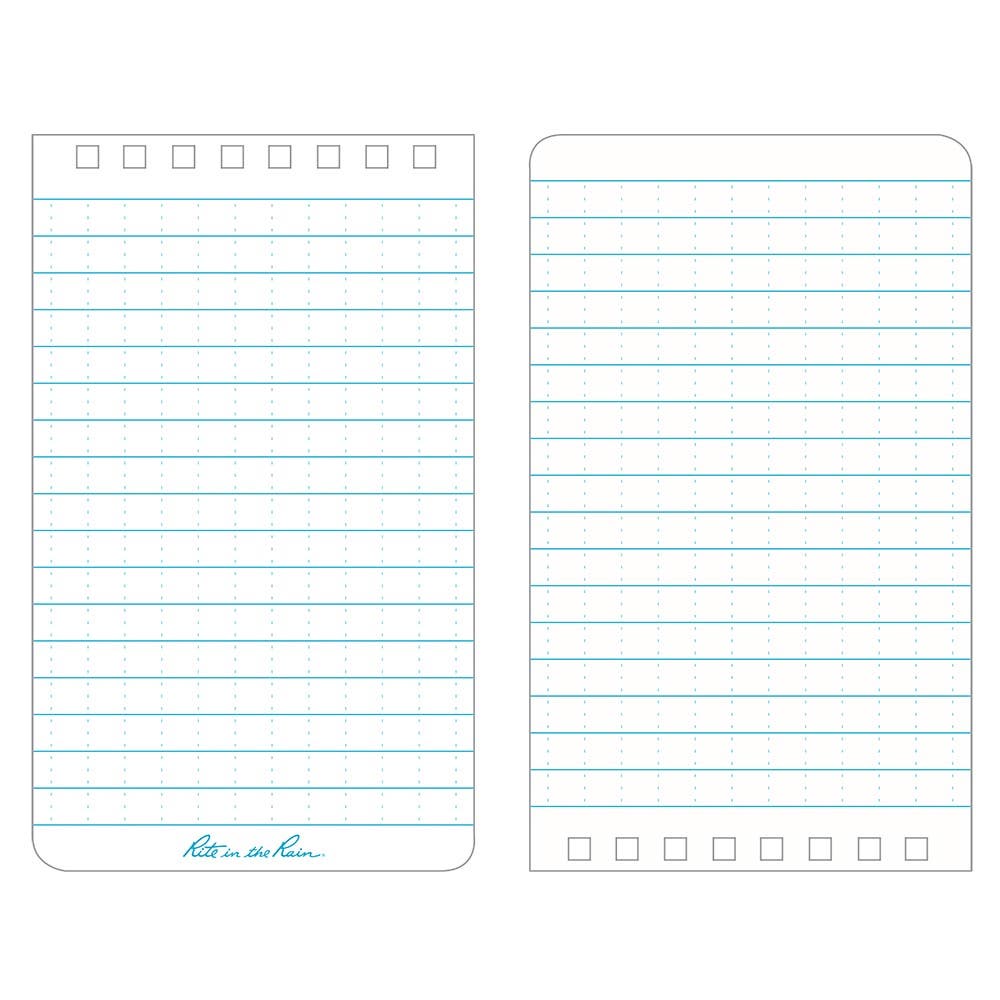 RITE IN THE RAIN Top Spiral 3 x 5 Polydura Notebook - Universal - Yellow XR135