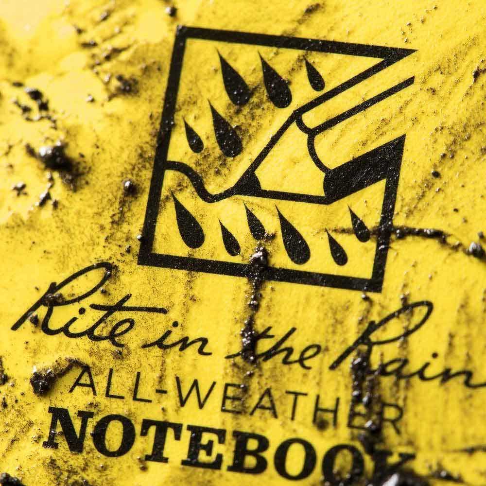 RITE IN THE RAIN Top Spiral 3 x 5 Polydura Notebook - Universal - Yellow XR135