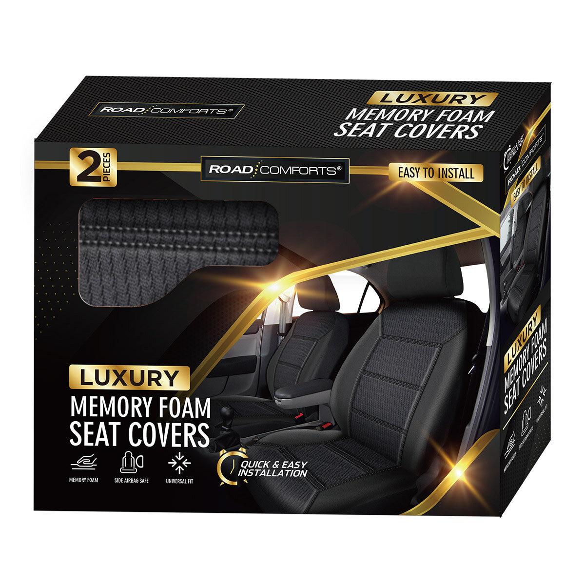 ROAD COMFORTS Luxury Memory Foam Front Seat Covers