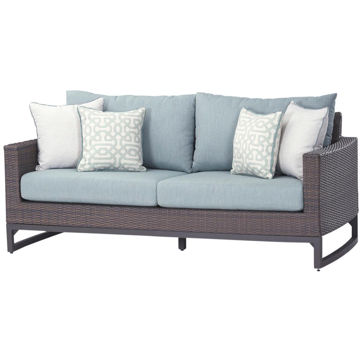 RST Brands Milea Outdoor Seating 7 Piece Set Blue