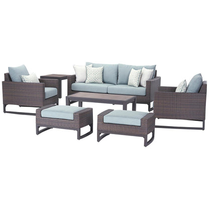 RST Brands Milea Outdoor Seating 7 Piece Set Blue