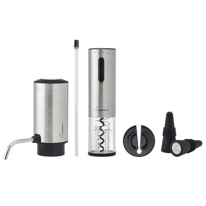 Rabbit Electric Corkscrew And Wine Aerator 5 Piece Set
