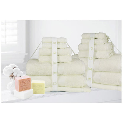 Ramesses 100% Cotton Towel Black 14 Piece Set