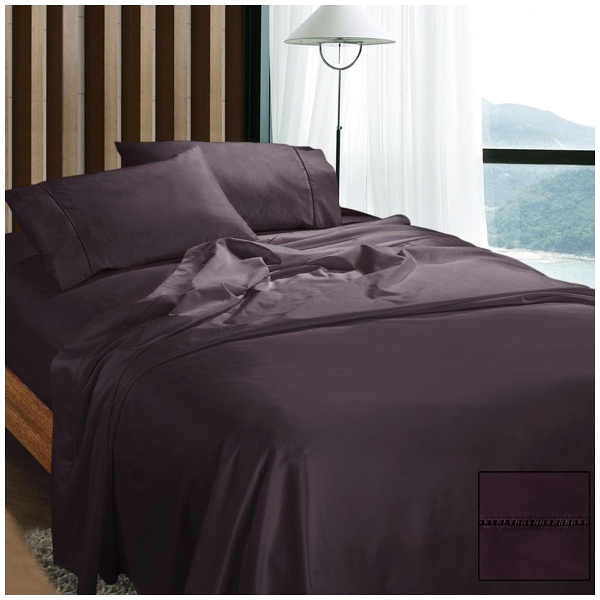 Ramesses 1100 Thread Count Cotton Sateen King Sheet Set Doeskin