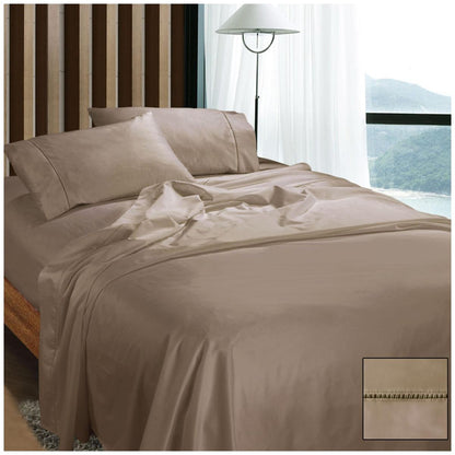 Ramesses 1100 Thread Count Cotton Sateen King Sheet Set Mint