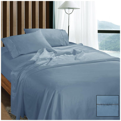 Ramesses 1100 Thread Count Cotton Sateen King Sheet Set Mint