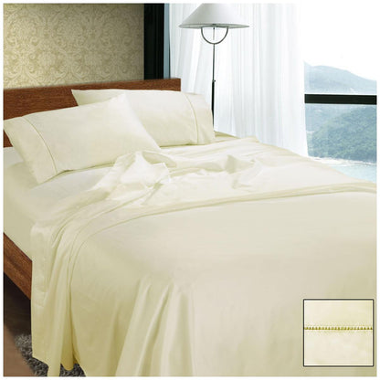 Ramesses 1200 Thread Count Queen Sheet Set White