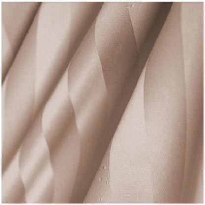 Ramesses 1200 Thread Count Cotton Sateen Stripe King Quilt Cover Set Coffee