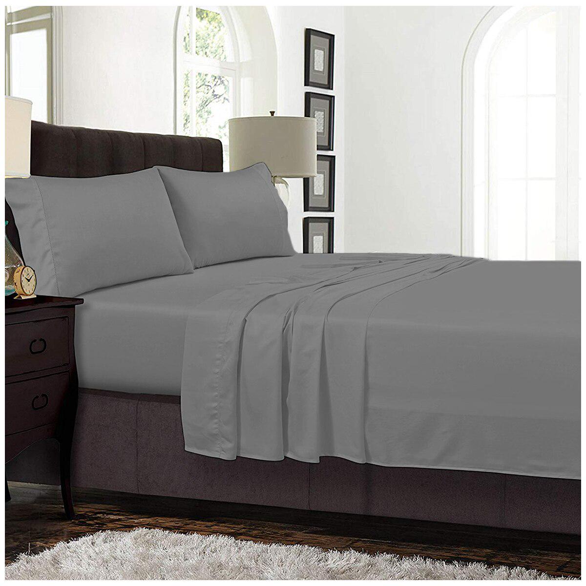 Ramesses 1200 Thread Count King Sheet Set Charcoal