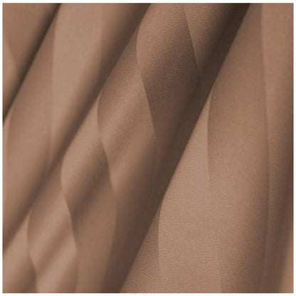 Ramesses 1200 Thread Count Cotton Sateen Stripe Queen Quilt Cover Set Chocolate