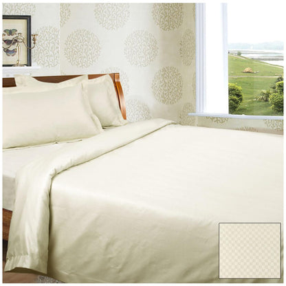 Ramesses 1350 TC Check Cotton Queen Quilt Cover Set