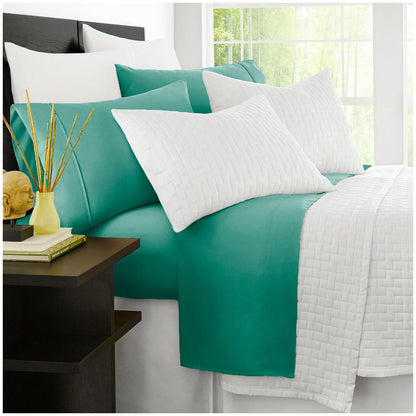 Ramesses 2000 Thread Count Bamboo Single Sheet Set Silver