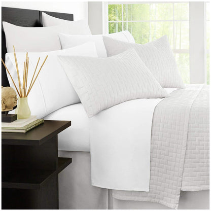 Ramesses 2000 Thread Count Bamboo Single Sheet Set Silver