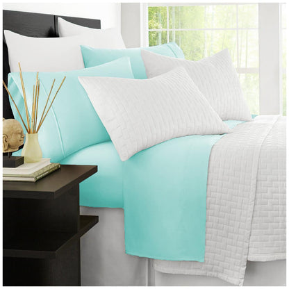 Ramesses 2000 Thread Count Bamboo Single Sheet Set Silver