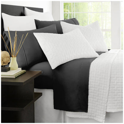 Ramesses 2000 Thread Count Bamboo Single Sheet Set Silver