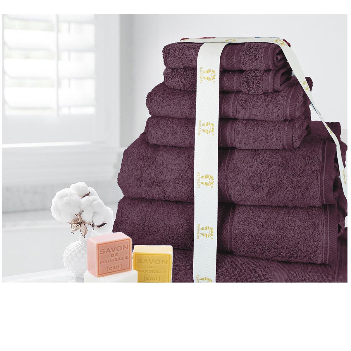 Ramesses Cotton Bath Sheet Set 7 Piece Latte