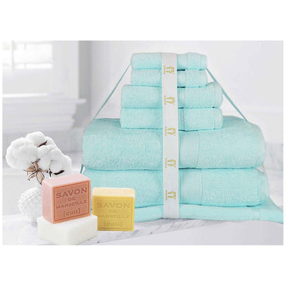 Ramesses Cotton Bath Sheet Set 7 Piece Latte