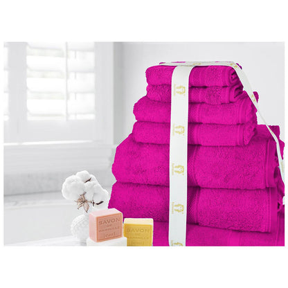 Ramesses Cotton Bath Sheet Set 7 Piece Aubergine