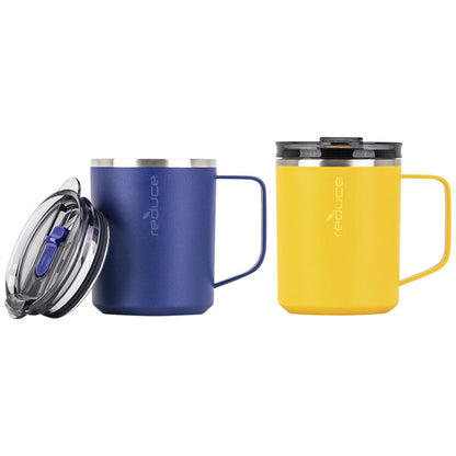 Reduce Hot1 Mugs 400ml 2 Pack Blue Yellow
