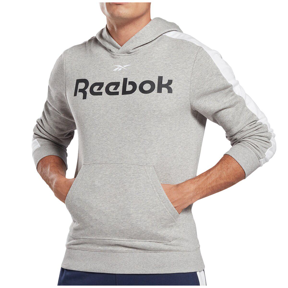 Reebok Men's French Terry Hoodie Heather Grey