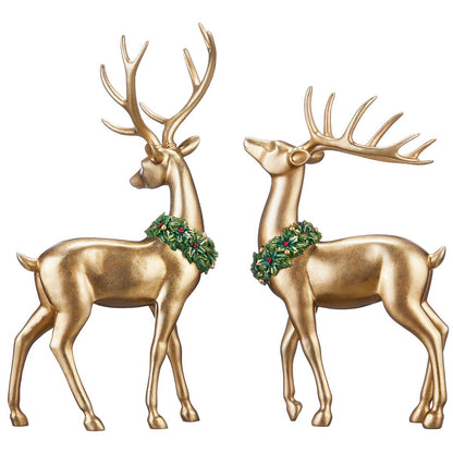 Reindeer with Tree Christmas Decoration