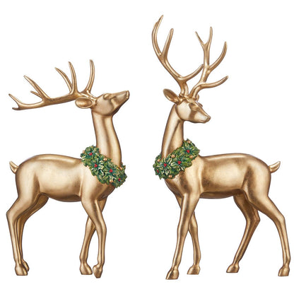 Reindeer with Tree Christmas Decoration