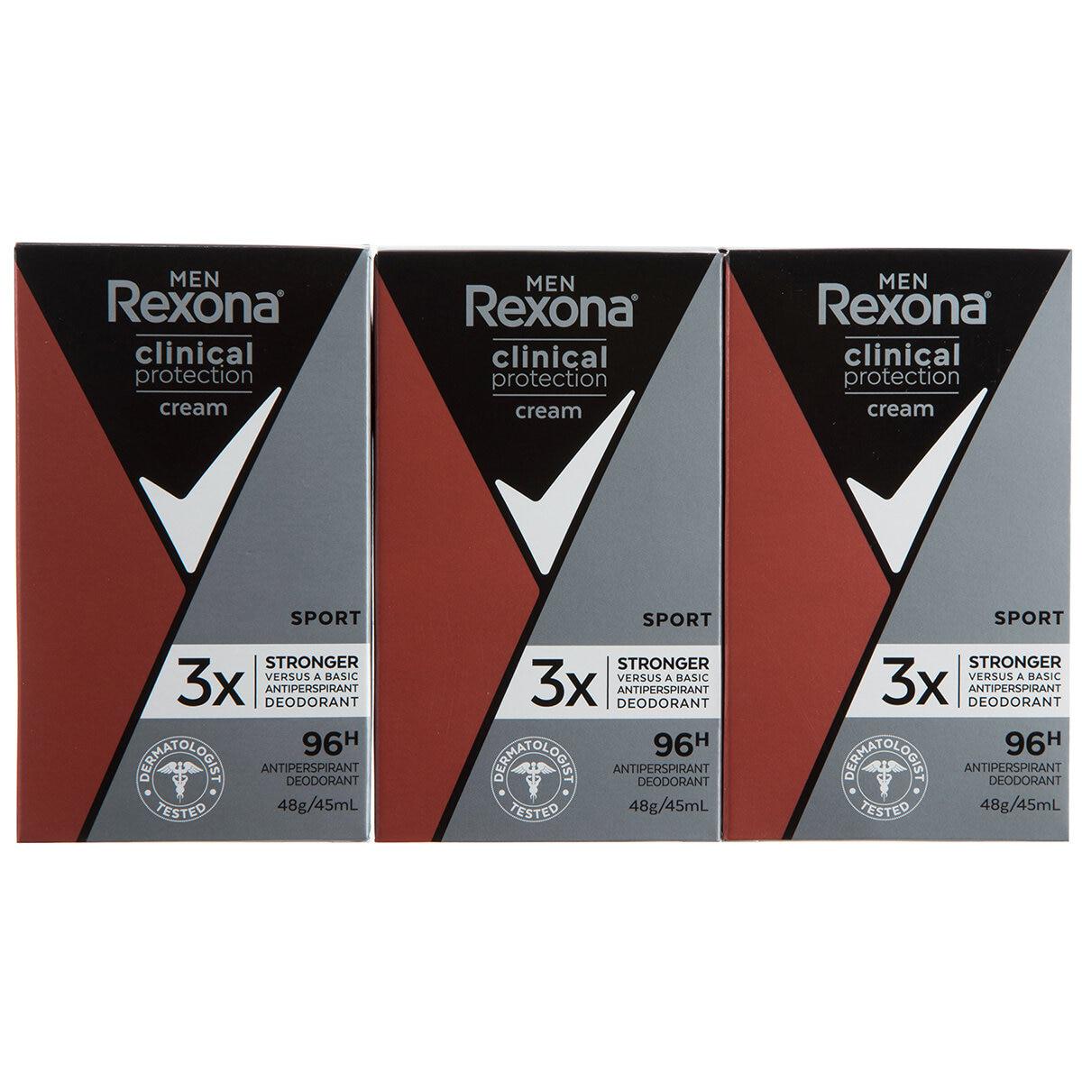 Rexona Women Clinical Protection Antiperspirant Cream Summer Strength 3x 45ml