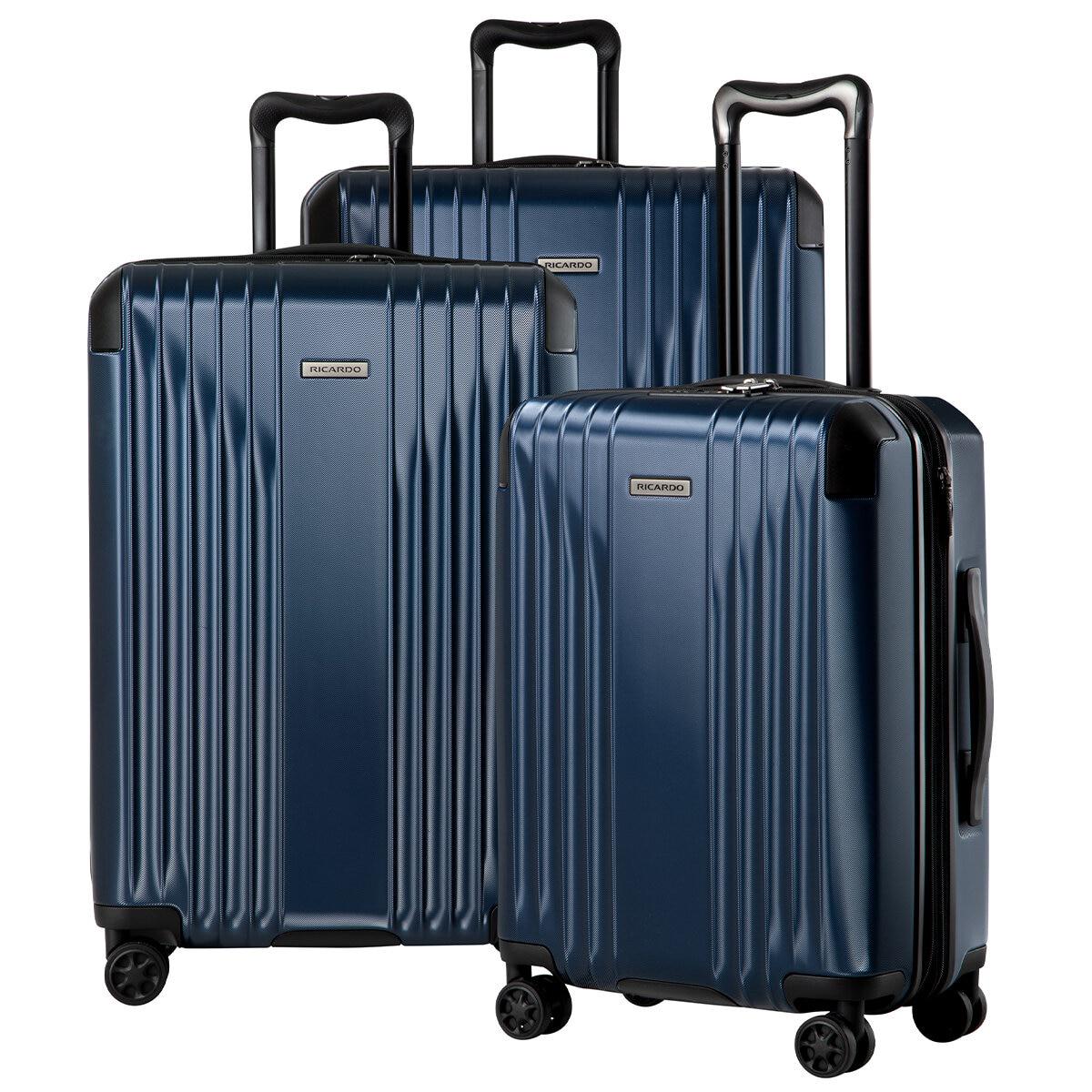 Ricardo Beverly Hills Mission Bay Luggage Set 3 Piece Blue