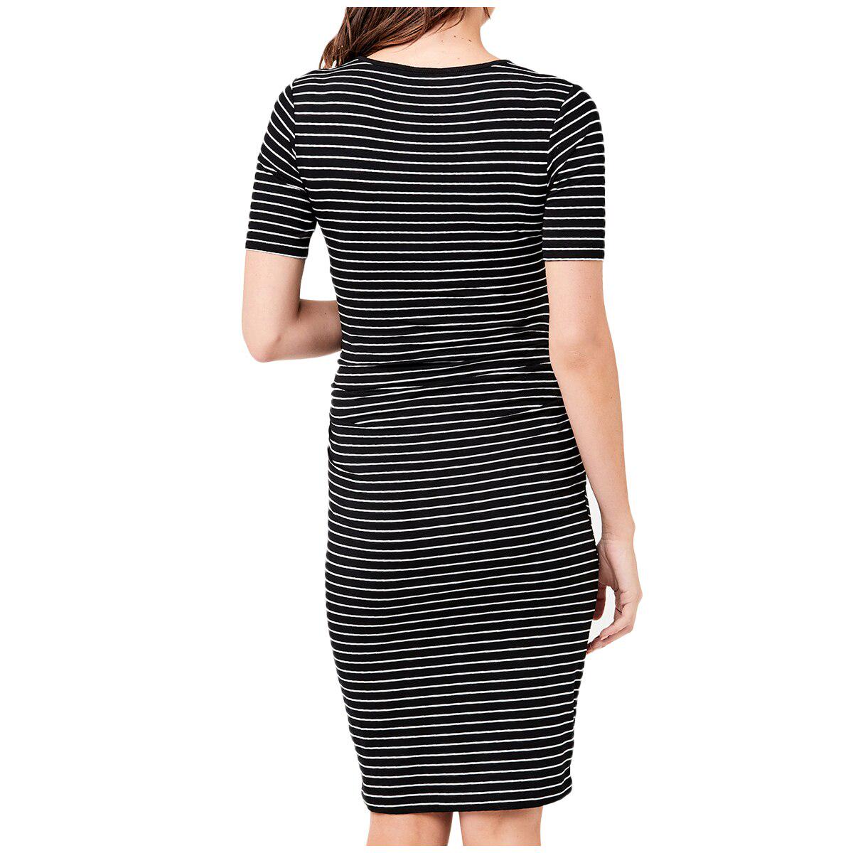 Ripe Maternity Mia Women's Short Sleeve Nursing Dress BkFlint