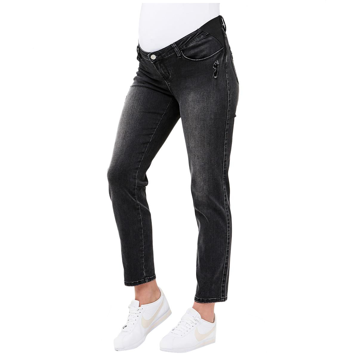 Ripe Maternity Women's Dylan Distressed Jeans Blue