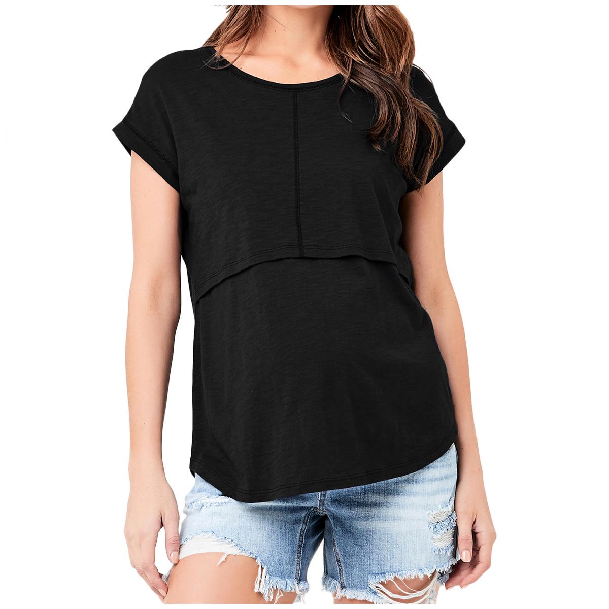 Ripe Maternity Women's Richie Nursing Tee Grey Marle