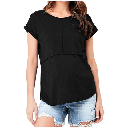 Ripe Maternity Women's Richie Nursing Tee Grey Marle