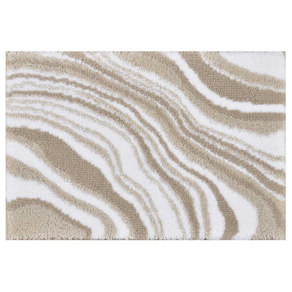 Riviera Homes Marble Print Bath Mat 2 Pack 40 x 60cm Taupe