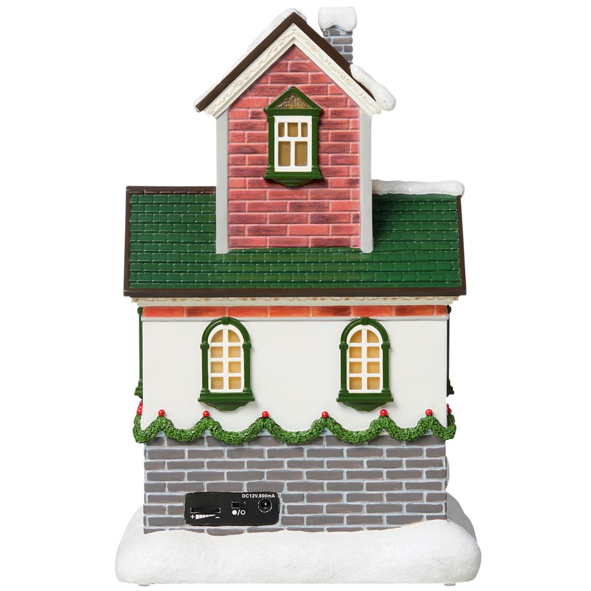 Rotating Santa House With Lights And Music