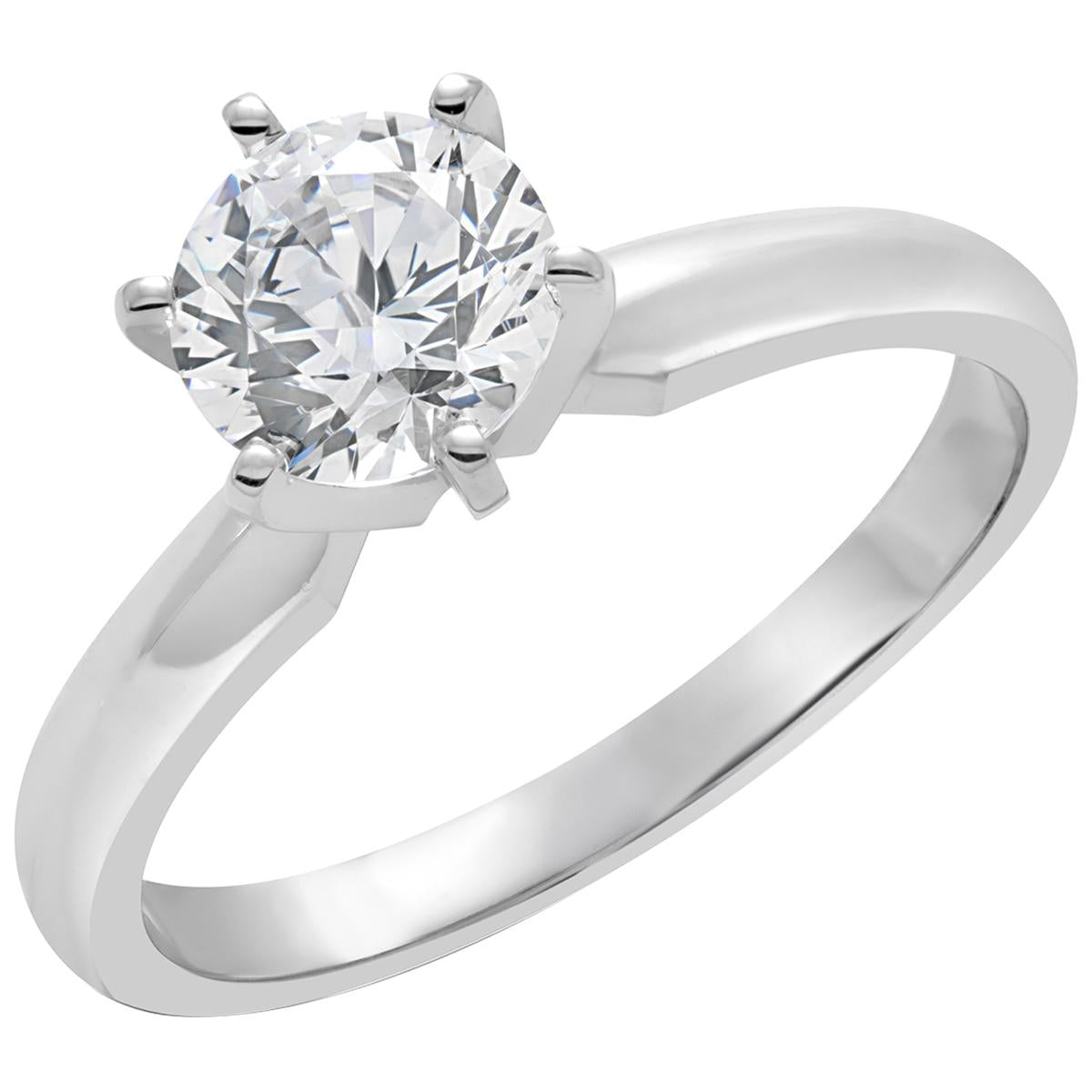 Round Brilliant 1.00ctw Platinum Diamond Solitaire Ring