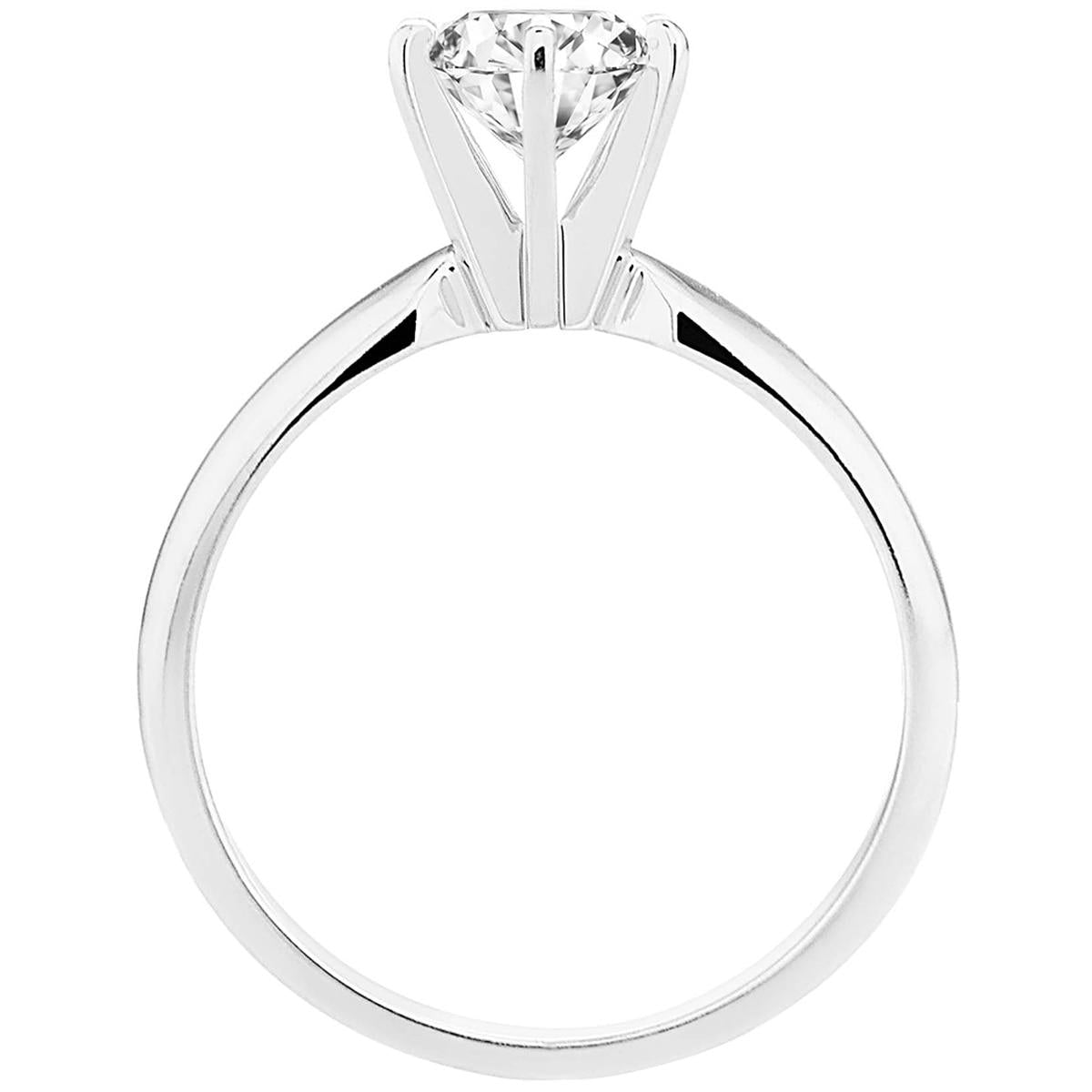 Round Brilliant 1.00ctw Platinum Diamond Solitaire Ring