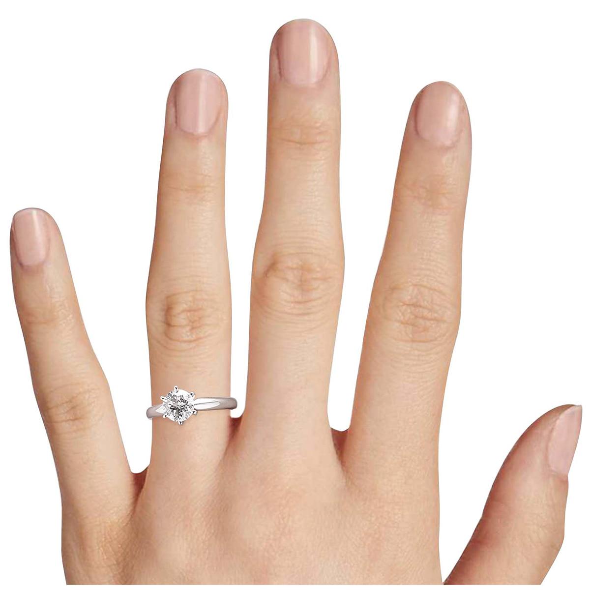 Round Brilliant 1.00ctw Platinum Diamond Solitaire Ring