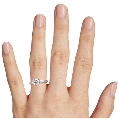 Round Brilliant 1.00ctw Platinum Diamond Solitaire Ring