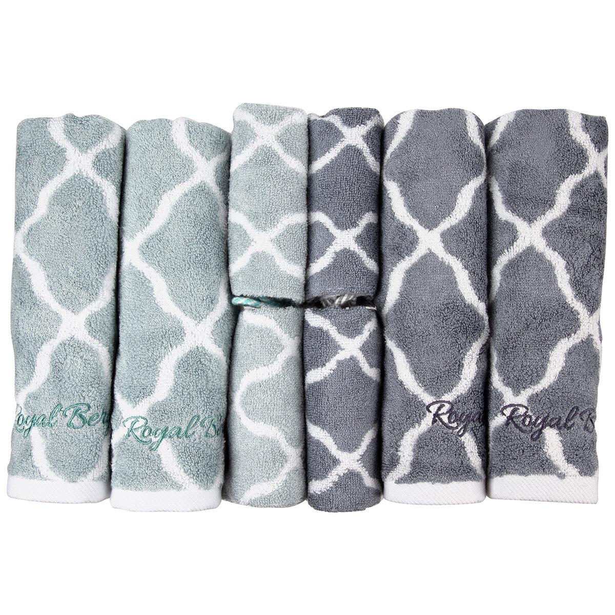 Royal Bergen Bamboo Hand and Face Towel Gift Set 8 piece