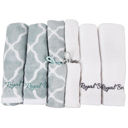 Royal Bergen Bamboo Hand and Face Towel Gift Set 8 piece