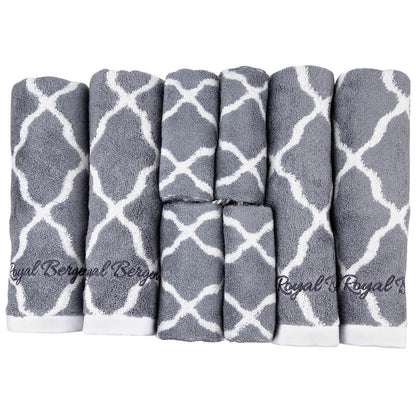 Royal Bergen Bamboo Hand and Face Towel Gift Set 8 piece