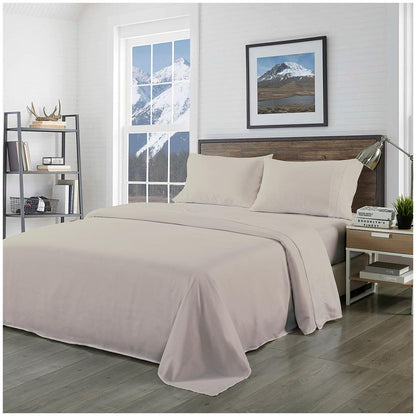 Royal Comfort 1000 Thread Count Pure Soft Bamboo Sheet Set Double Warm Grey