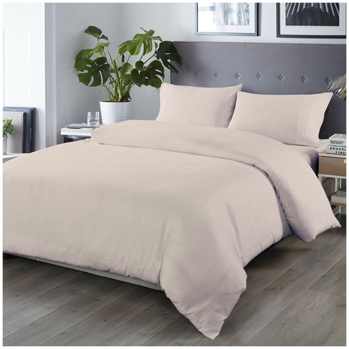 Royal Comfort 1000 Thread Count Blended Bamboo Quilt Cover Set Double Grey