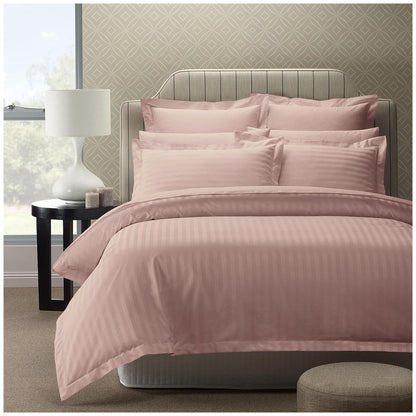 Royal Comfort 1200TC Damask Stripes Quilt Cover Set Queen Mist